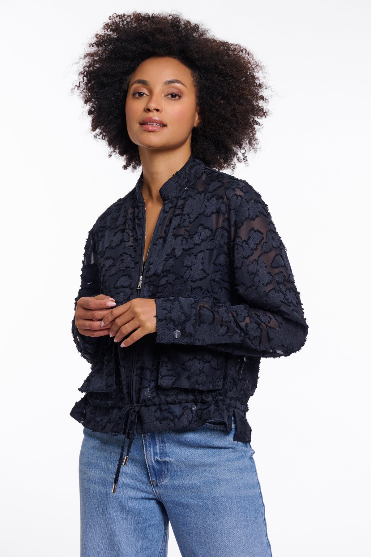 Rino & Pelle Priori Zip Jacket in Dark Navy