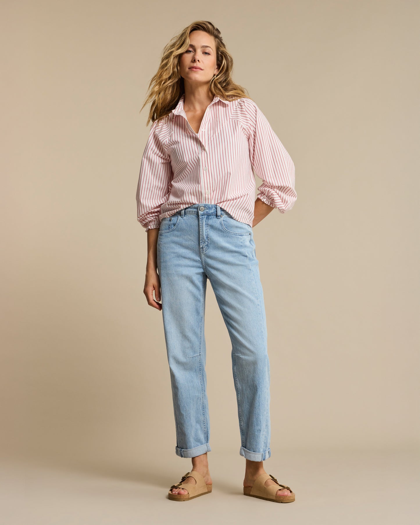 Red Button Caitlina Barrel Leg Jean in Midstone