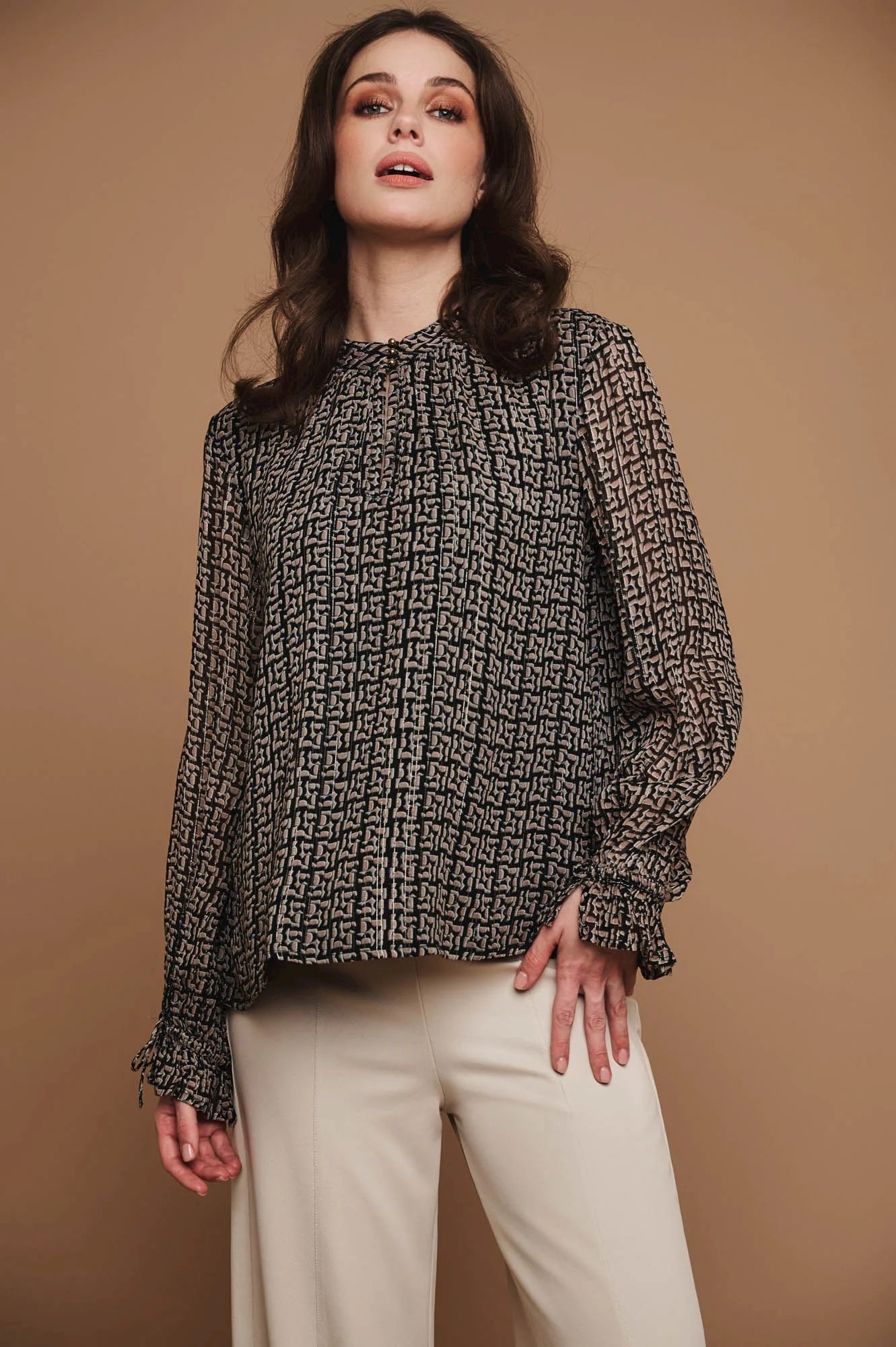 Rino & Pelle Raiko Blouse in Lurex Tile