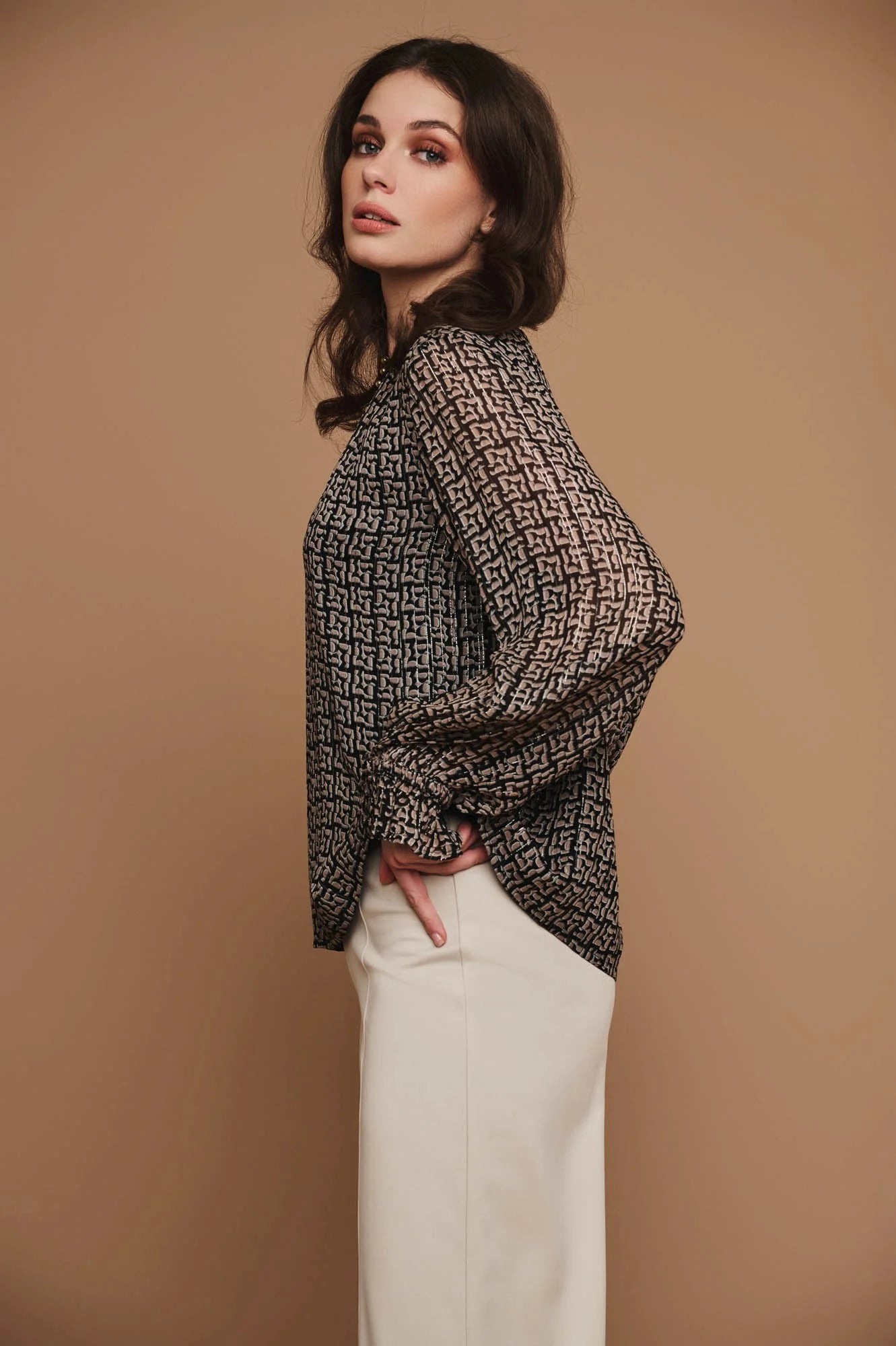 Rino & Pelle Raiko Blouse in Lurex Tile