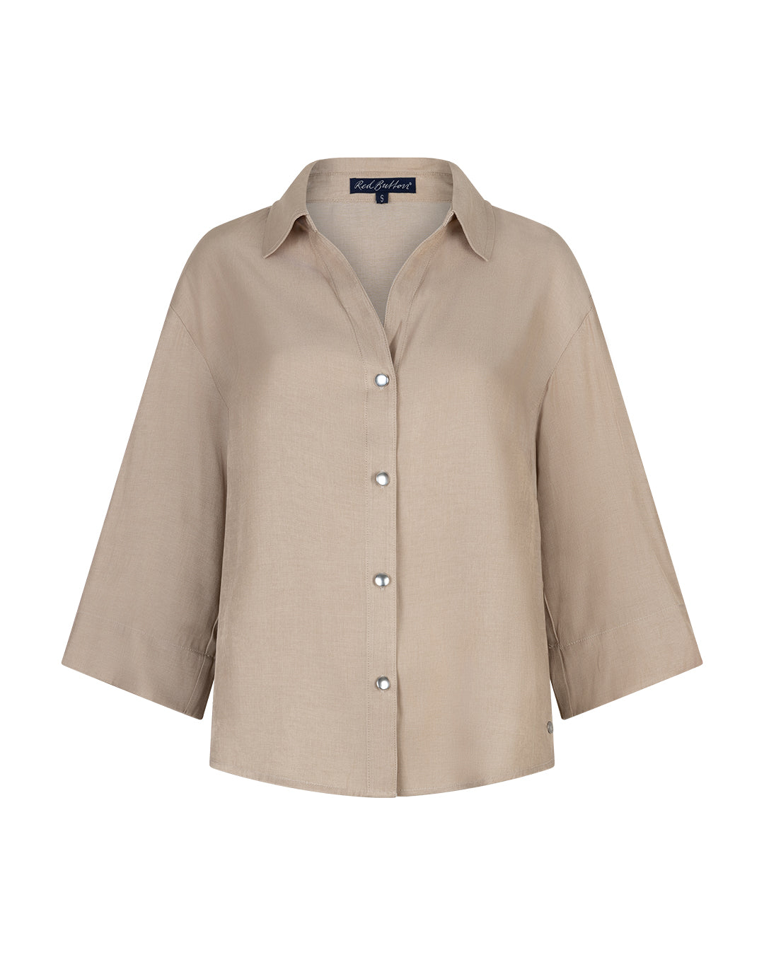 Red Button Amalia Blouse in Pebble