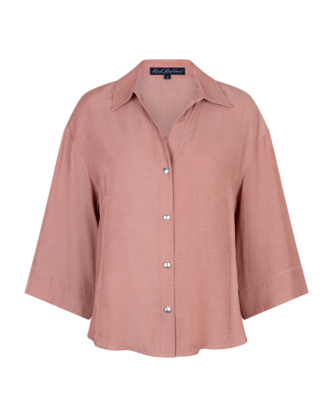 Red Button Amalia Blouse in Rosewood