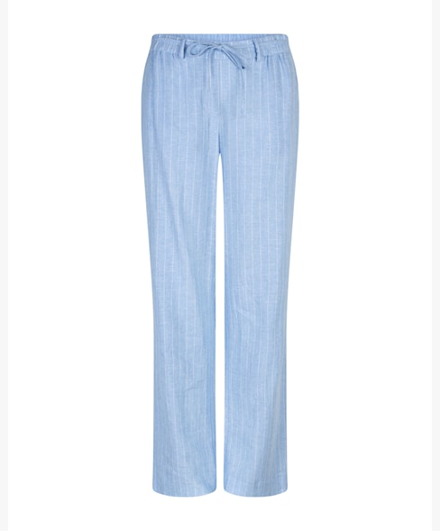 Red Button Claudette Linen Trousers in Prinstripe - L31
