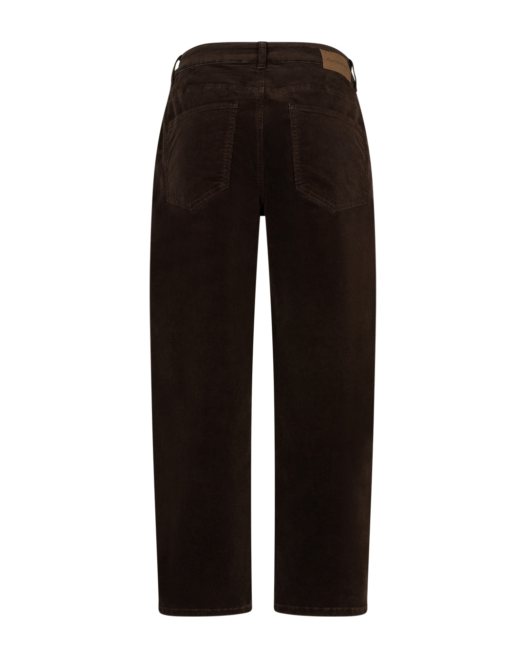 Red Button Caitlina Fine Cord Curved Leg Trousers in Espresso