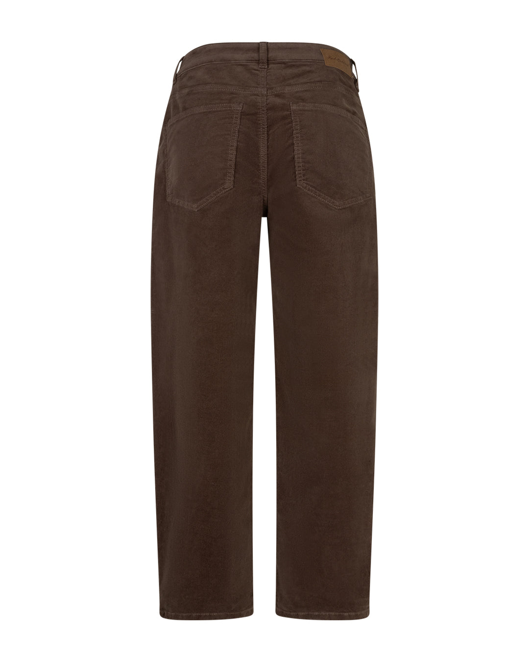 Red Button Caitlina Fine Cord Curved Leg Trousers in Mud