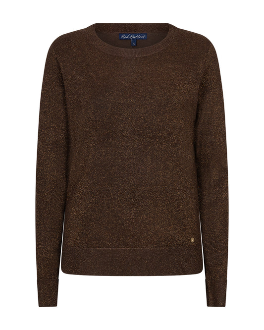 Red Button Sweet Sparkle Jumper in Brown
