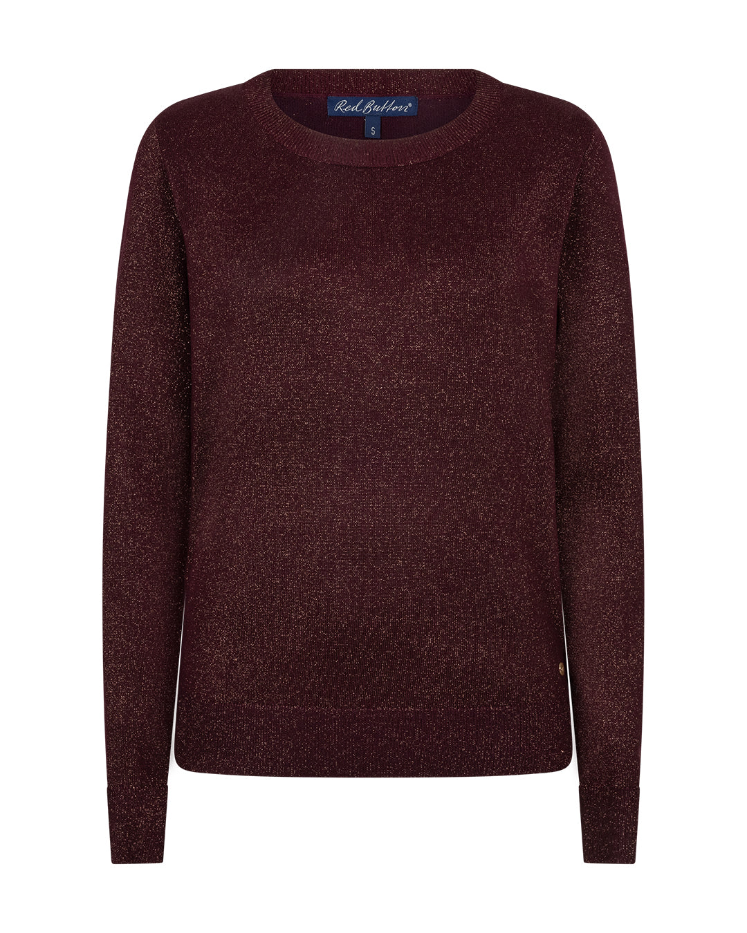 Red Button Sweet Sparkle Jumper in Burgundy