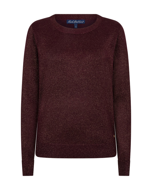 Red Button Sweet Sparkle Jumper in Burgundy