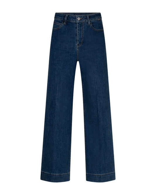 Red Button Conny Wide Leg Jeans in Dark Blue Used