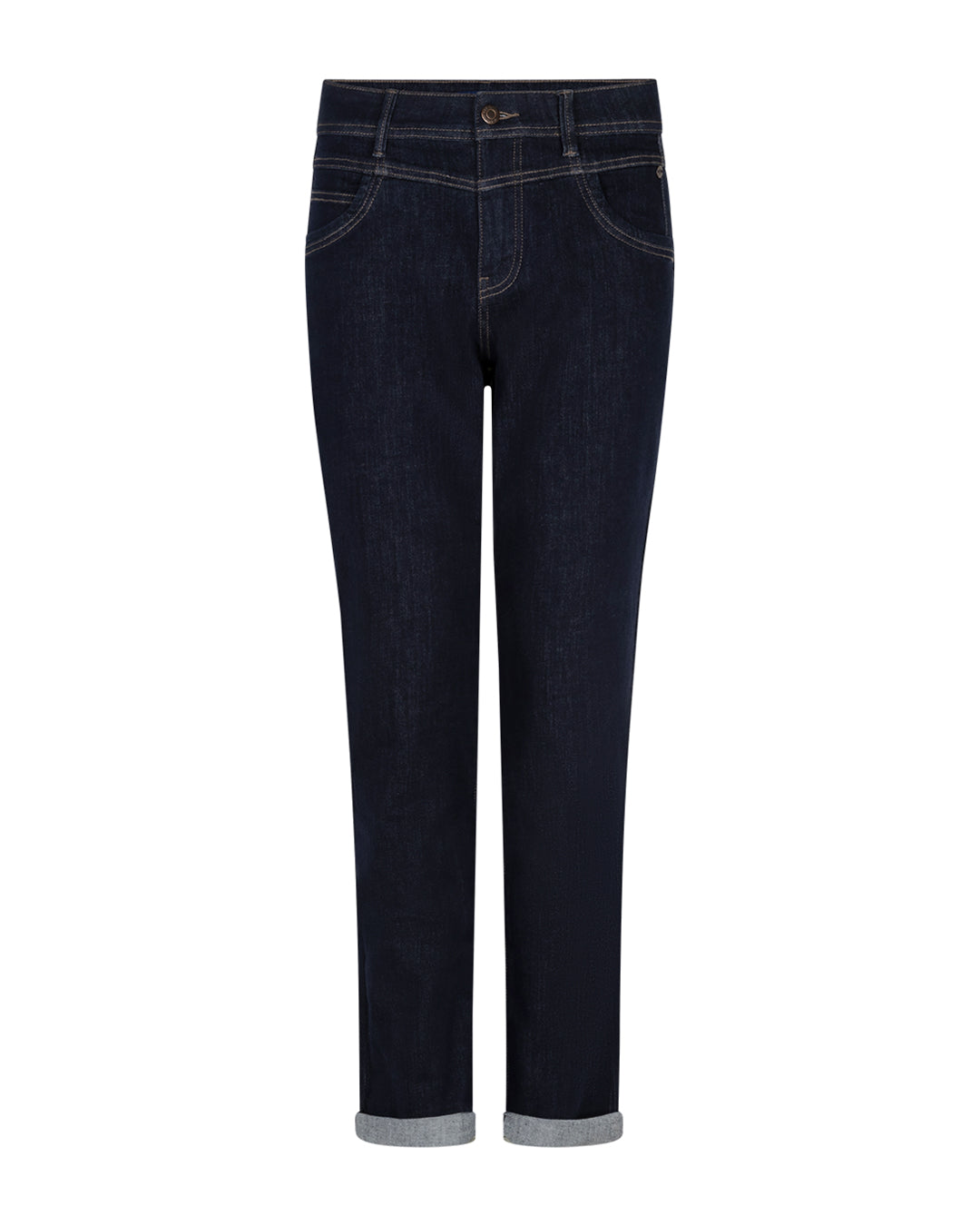 Red Button Relax Tapered Jeans in Forever Blue