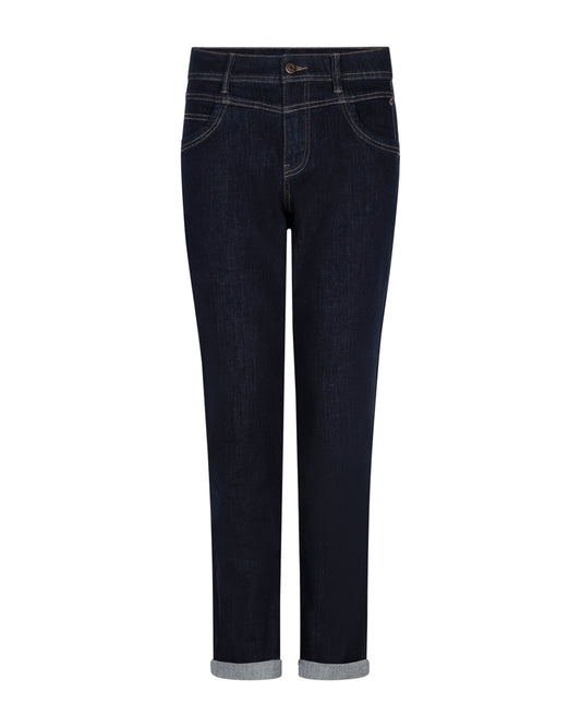 Red Button Relax Tapered Jeans in Forever Blue