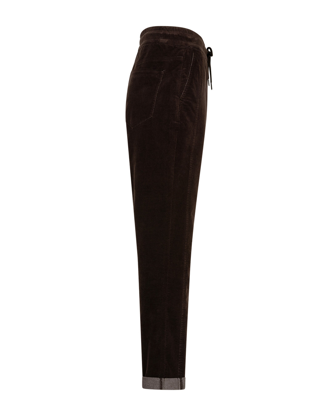 Red Button Stella Velvet Tapered Trousers in Espresso