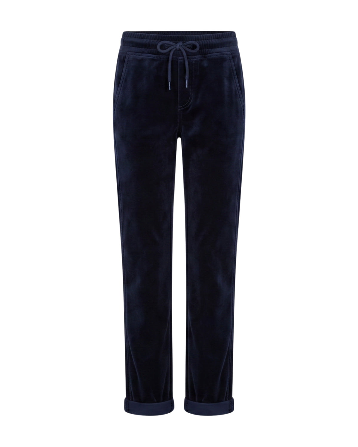 Red Button Stella Velvet Tapered Trousers in Navy