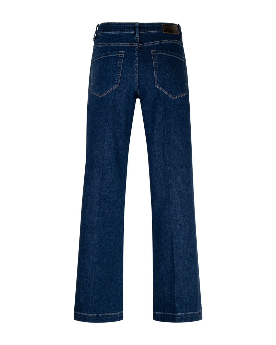 Red Button Colette Wide Leg Jeans with Front Patch Pockets in Midstone