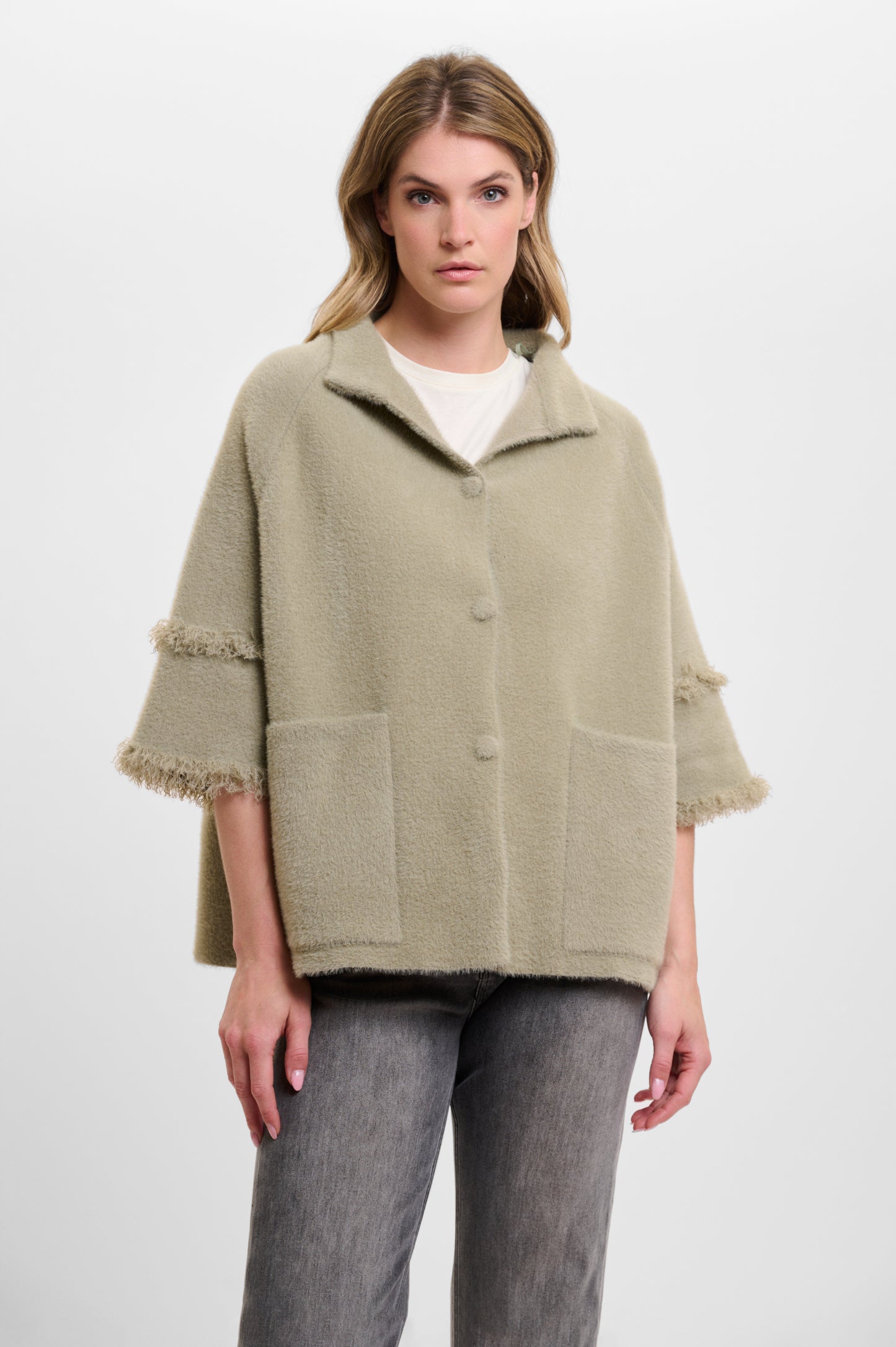 Sabe Cape in Dusty Khaki