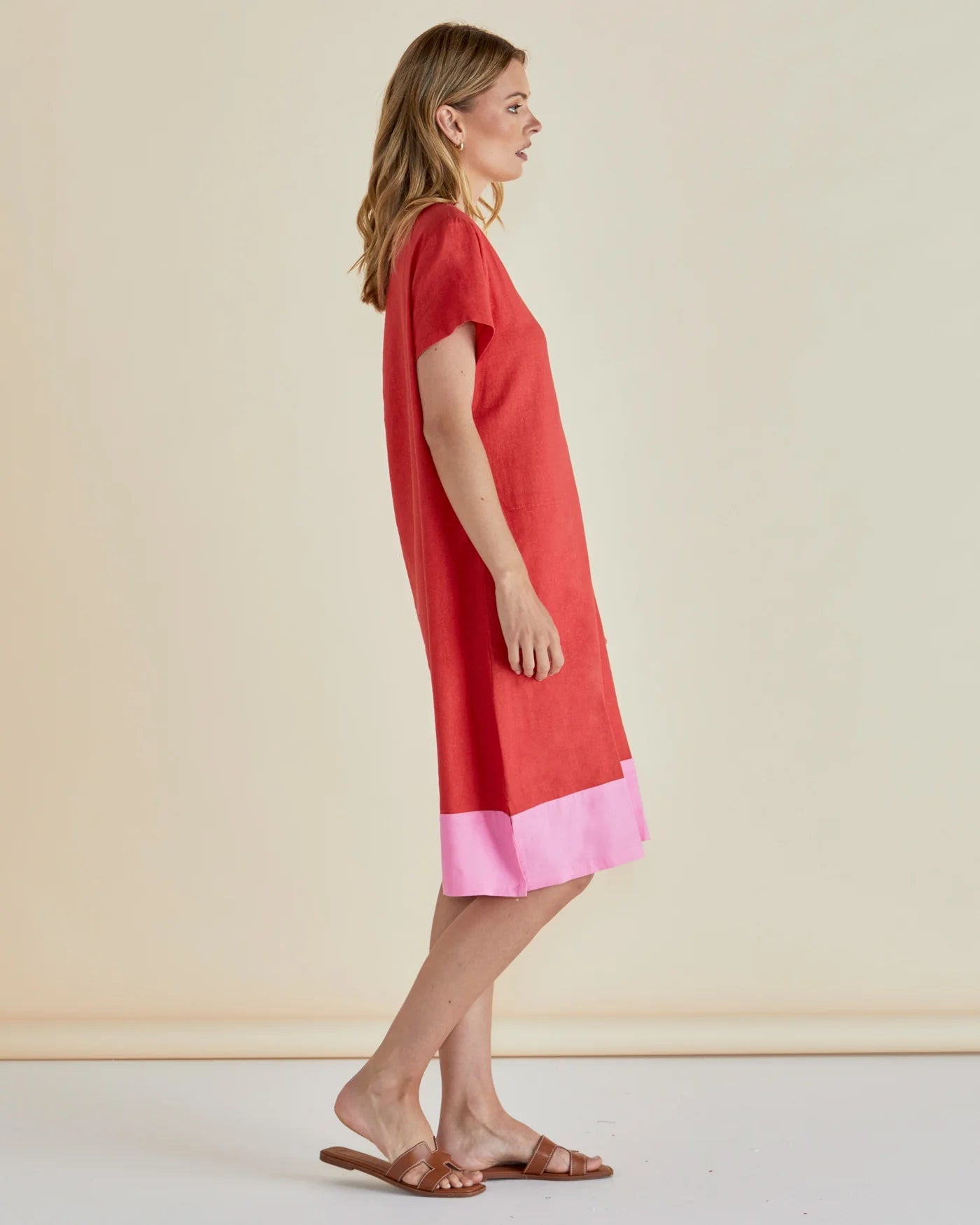 Betty Basics Elwood Dress in Red/Pink