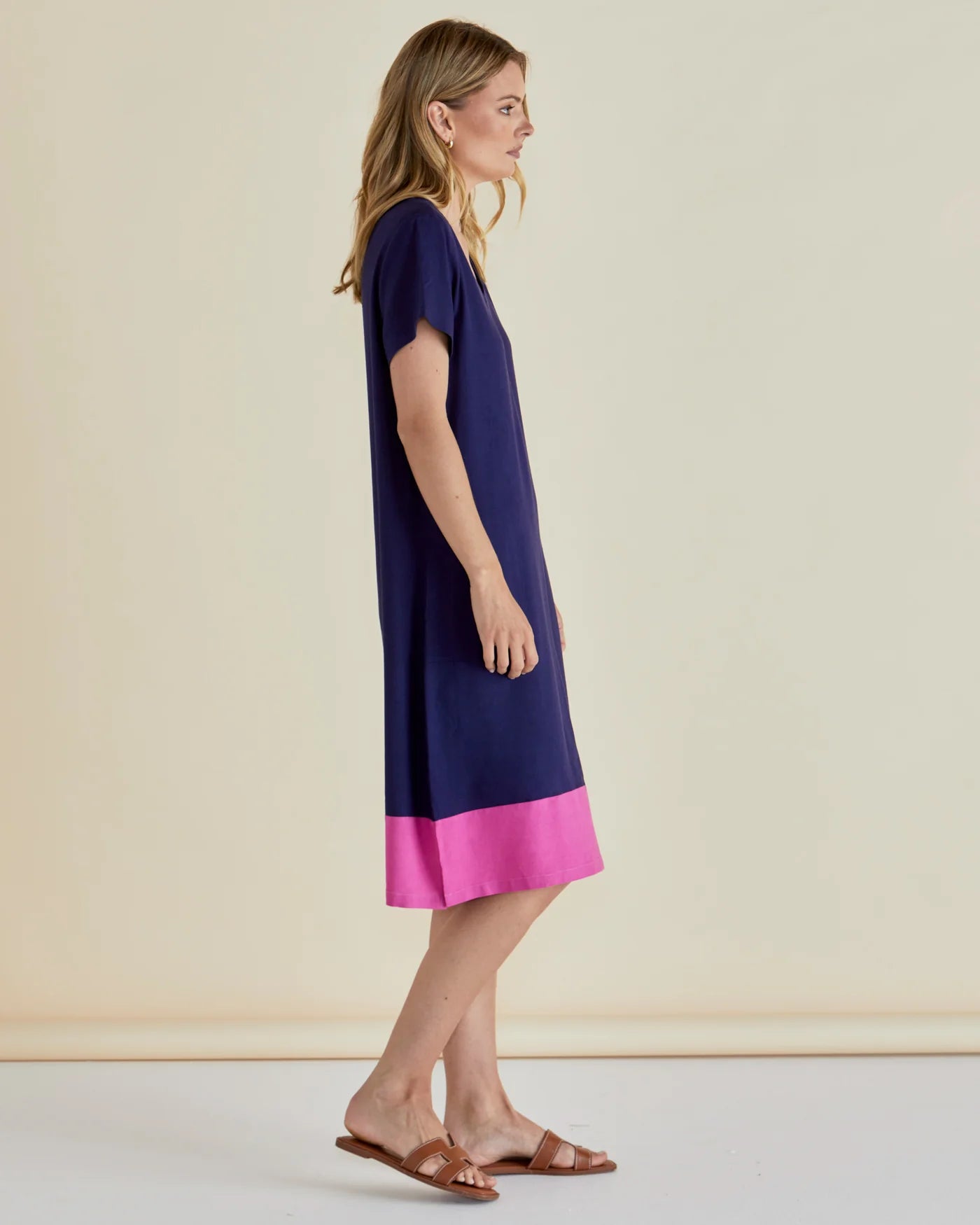Betty Basics Elwood Dress Navy/Pink