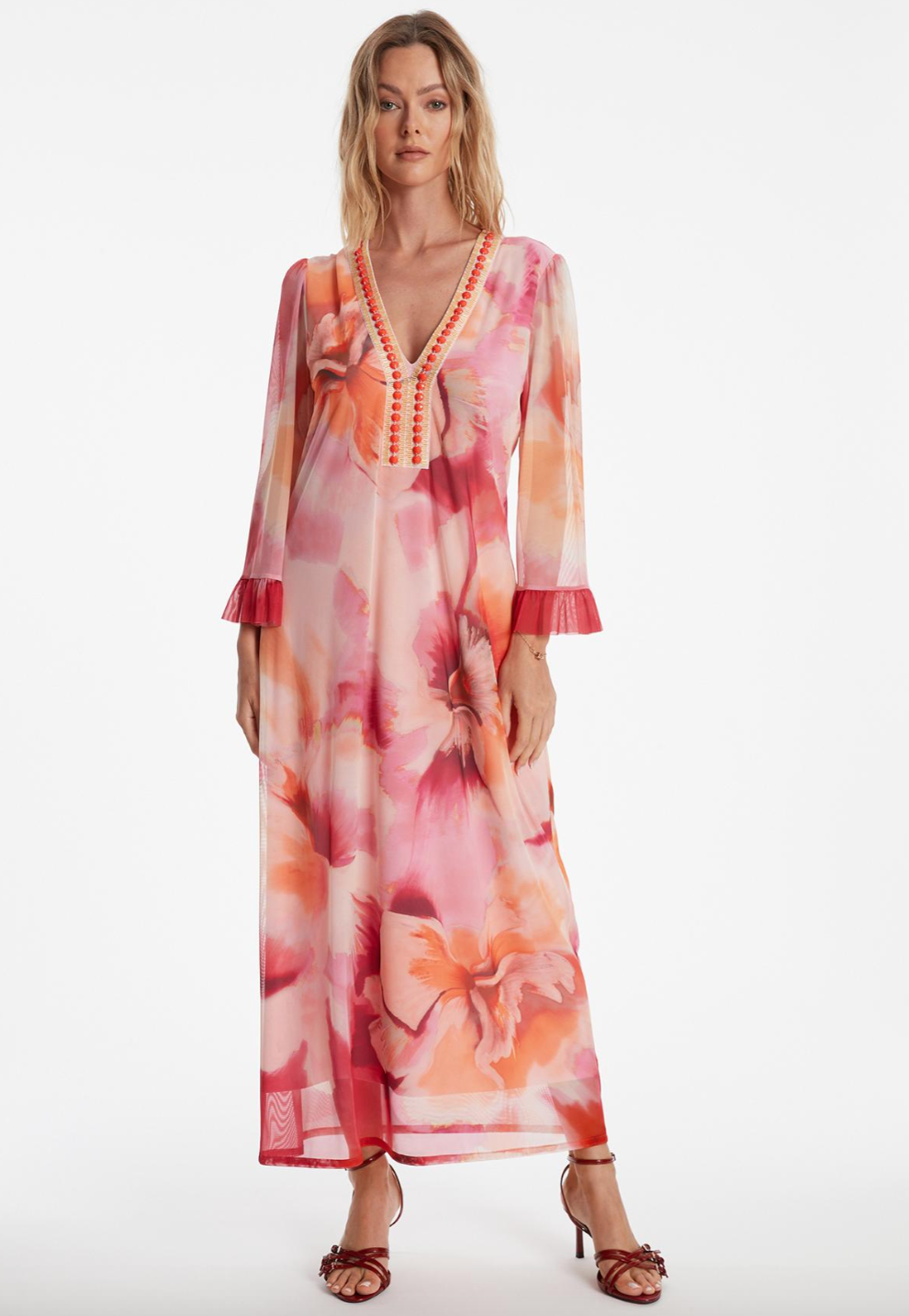 Ziary Kaftan Dress in Pink