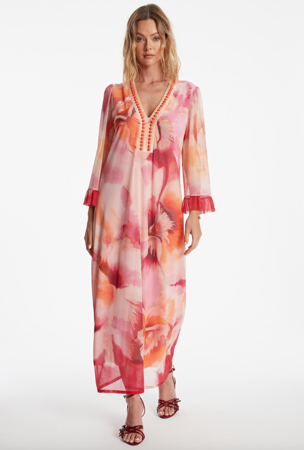 Ziary Kaftan Dress in Pink