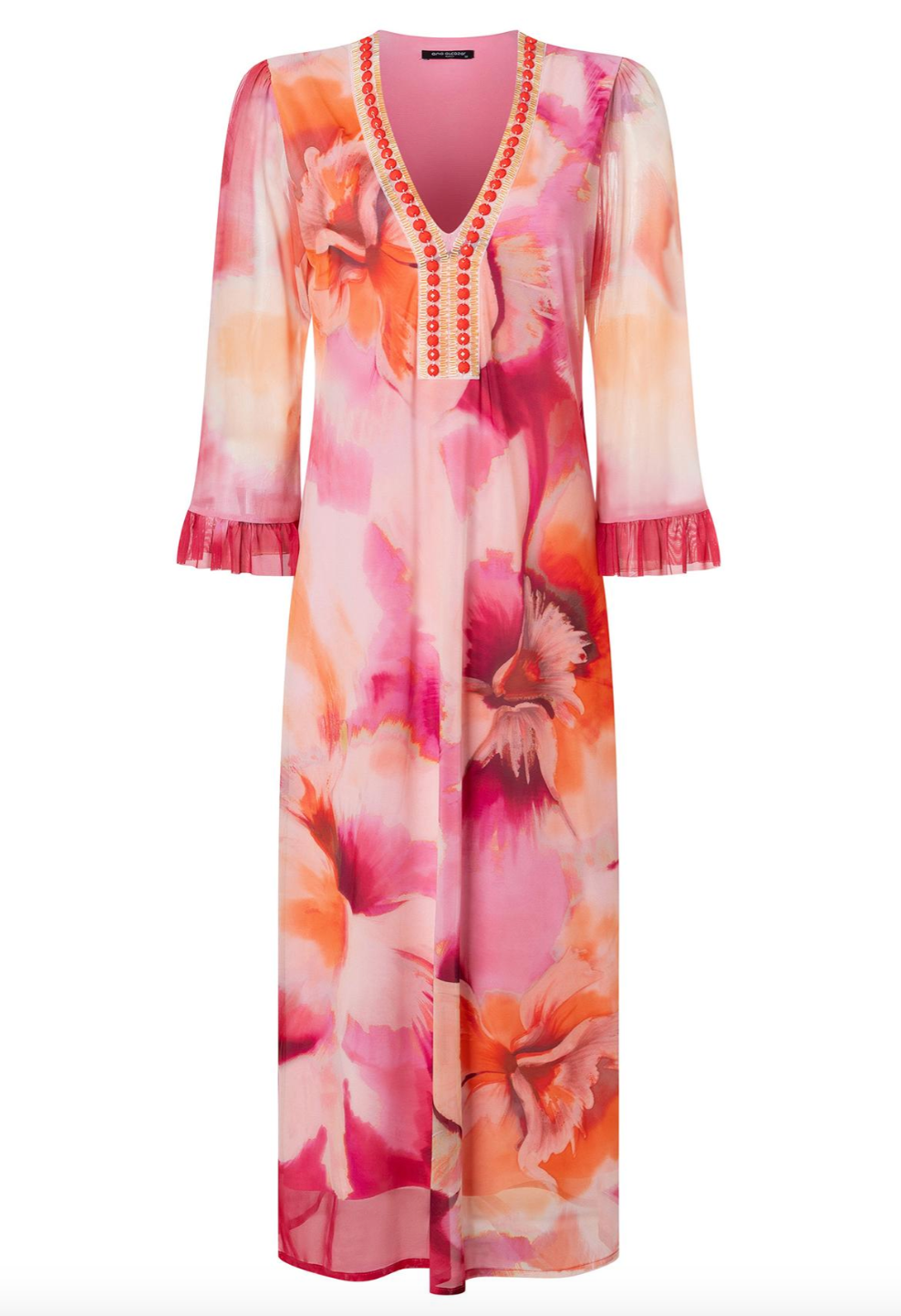 Ziary Kaftan Dress in Pink