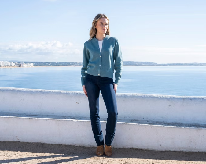 Marble Teal Cardigan