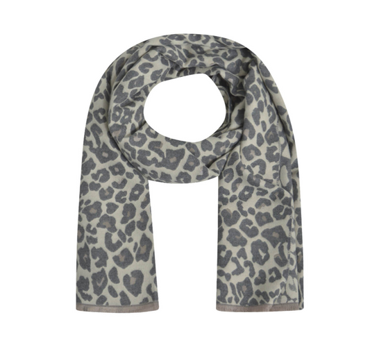 Milano Italy Leopard Print Scarf in Cream