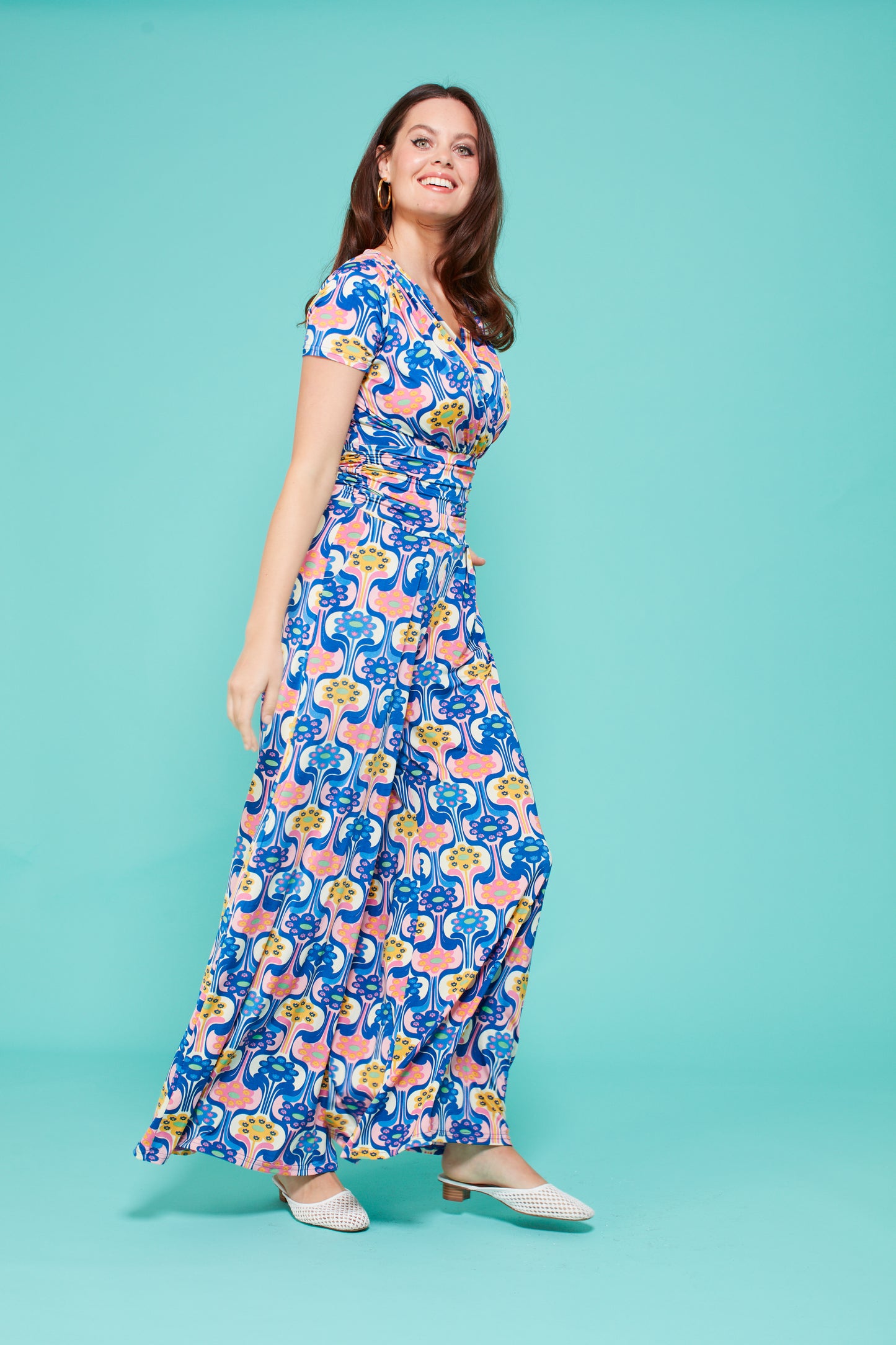 Sharon Jumpsuit in Retro Flower