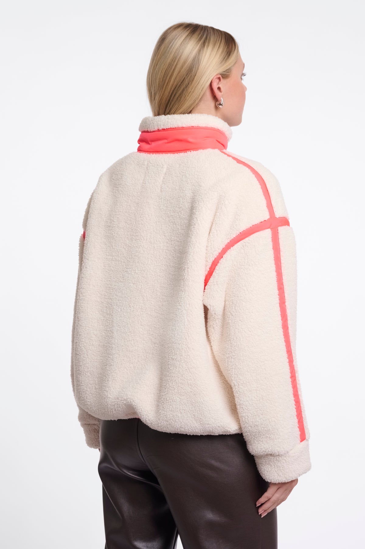 Rino & Pelle Sinai Cropped Teddy Jacket in Birch Leo