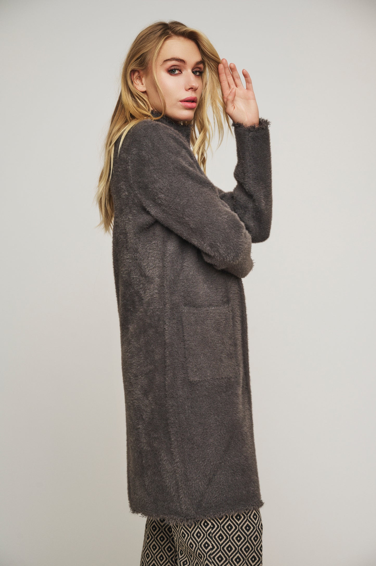 Thema Longline Cardigan in Forest