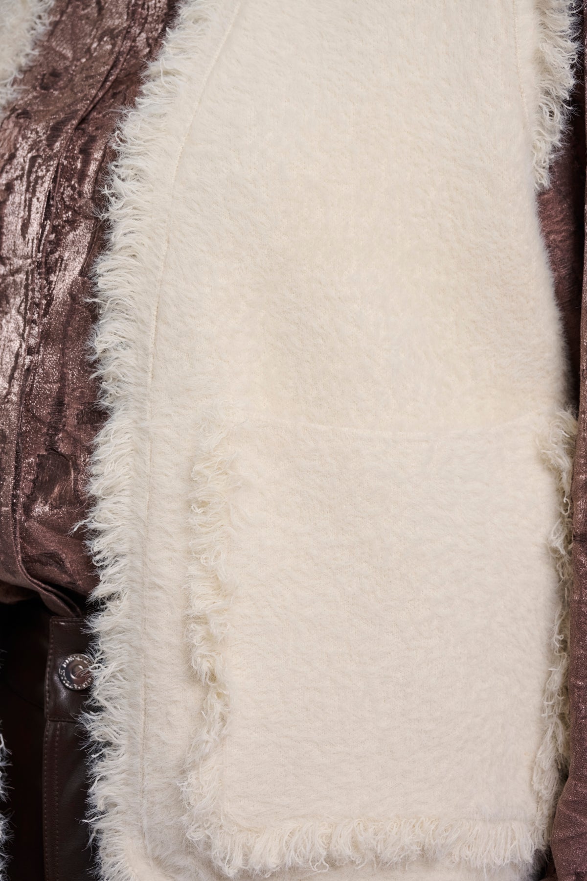 Rino & Pelle Vita Fringed Waistcoat in Birch