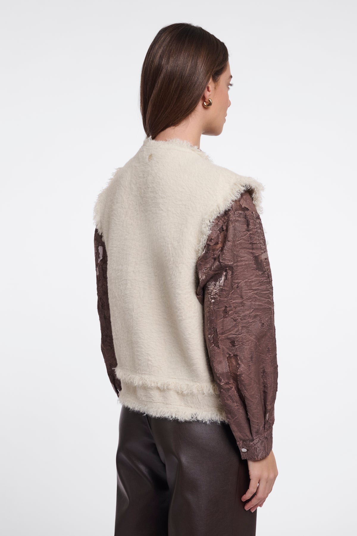 Rino & Pelle Vita Fringed Waistcoat in Birch