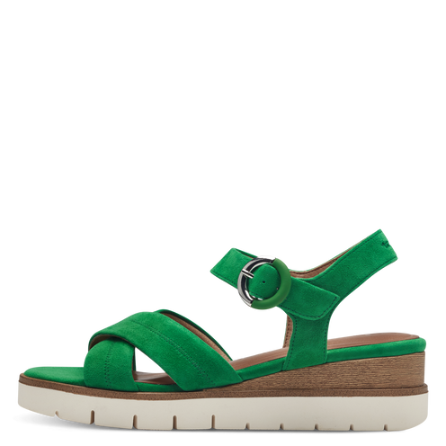 Suede Sandals in Green