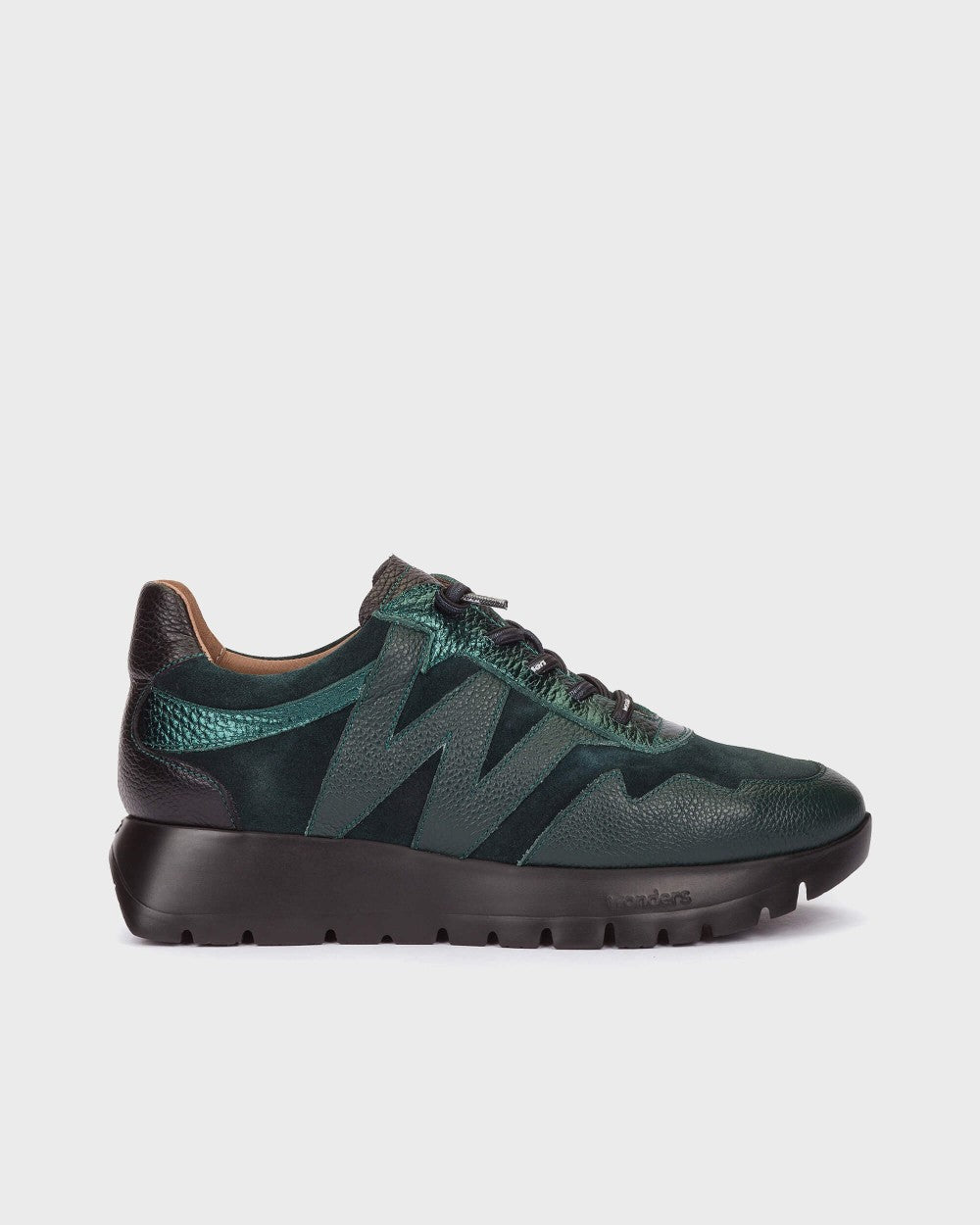 Wonders Odisei 110 Leather Trainers in Alpine Green