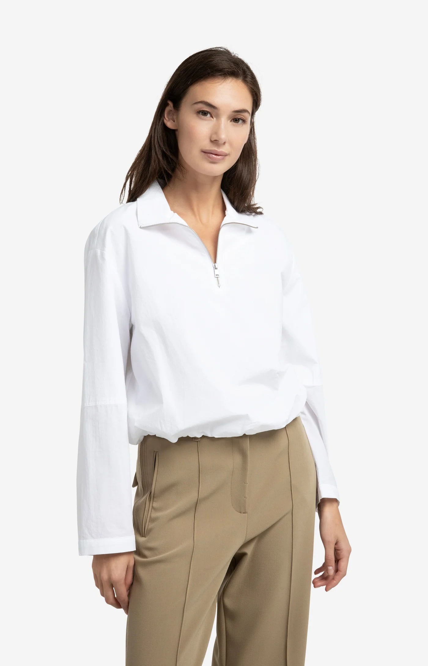 Yaya Balloon Blouse in Pure White