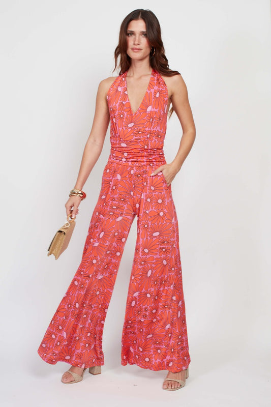 Onjenu Ciara Jumpsuit in Daisy Pink