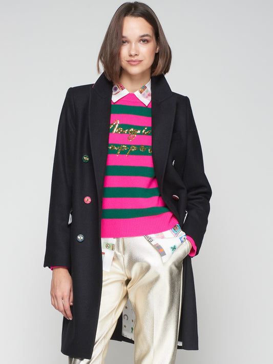 Vilagallo Lana Coat in Black