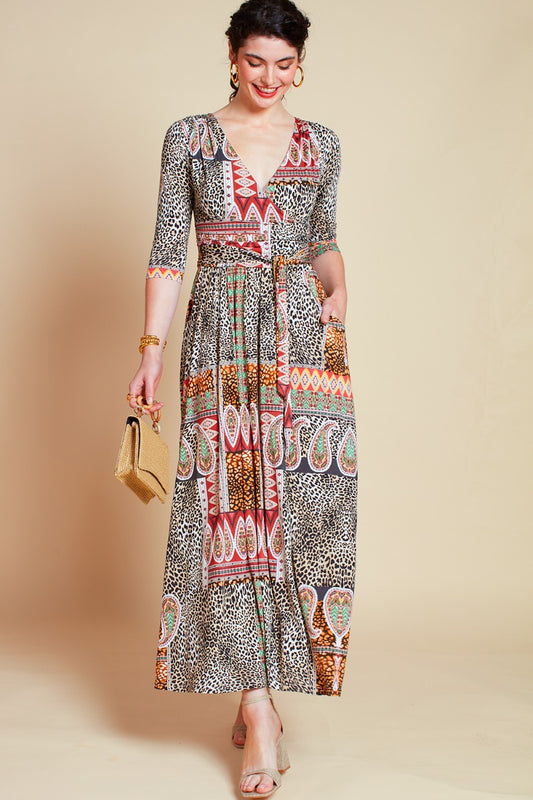 Onjenu Crawford Midi Dress in Macgraw