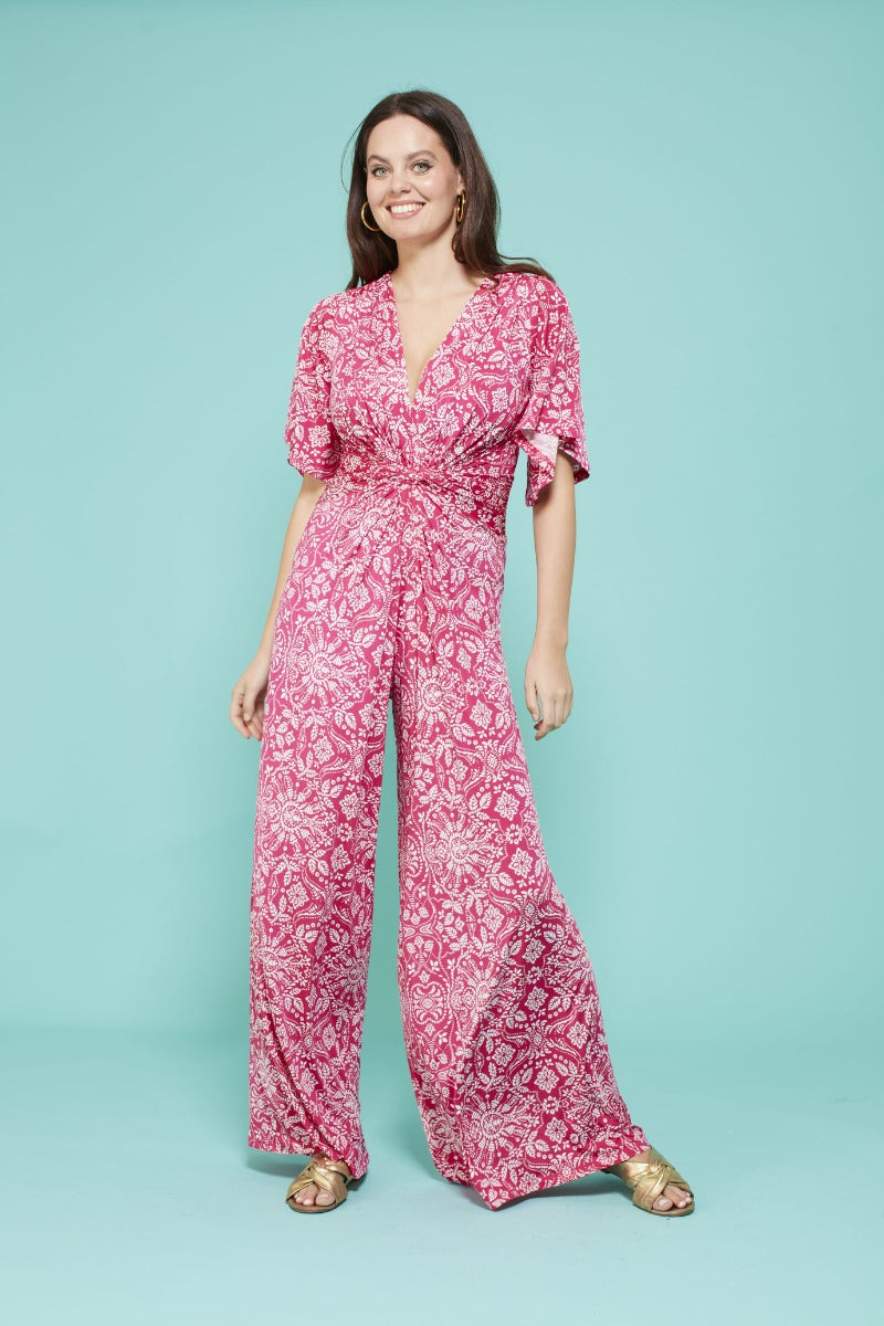 Dakota Jumpsuit in Elba Pink