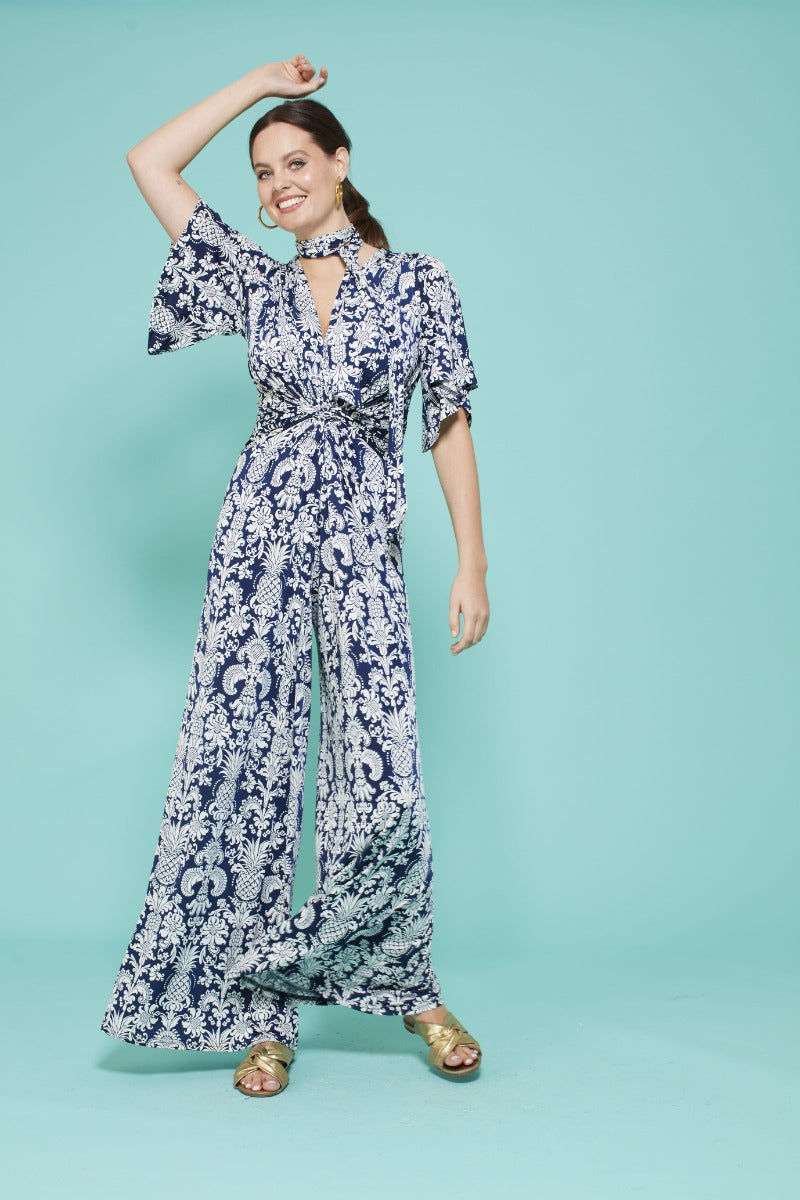 Dakota  Jumpsuit in Pina Navy