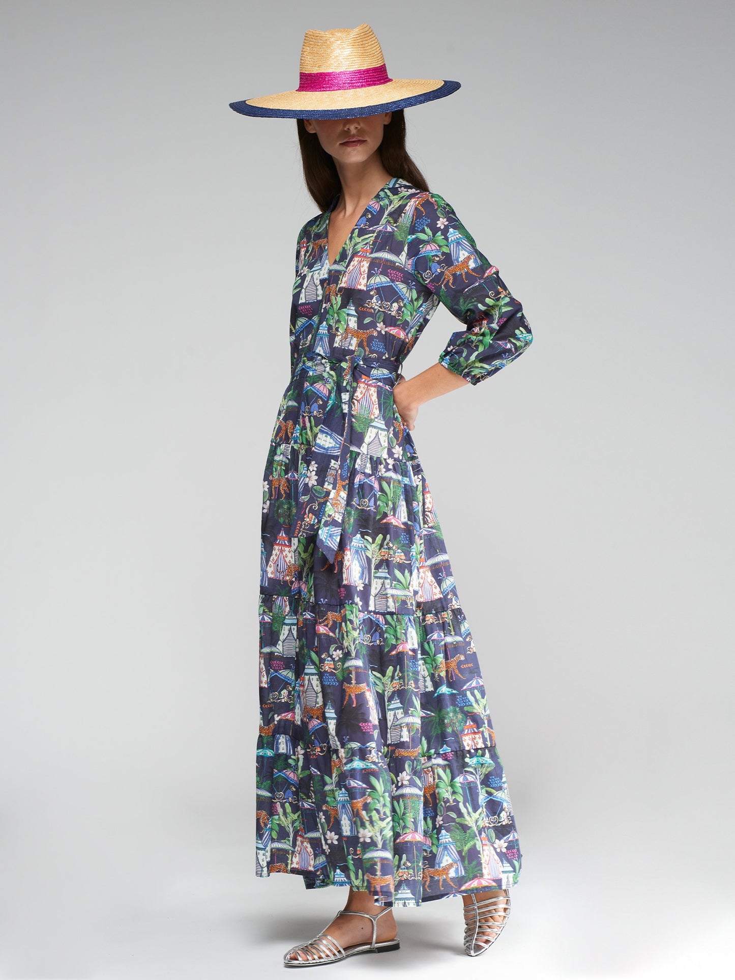 Vilagallo Flora Dress in Chillout Marino