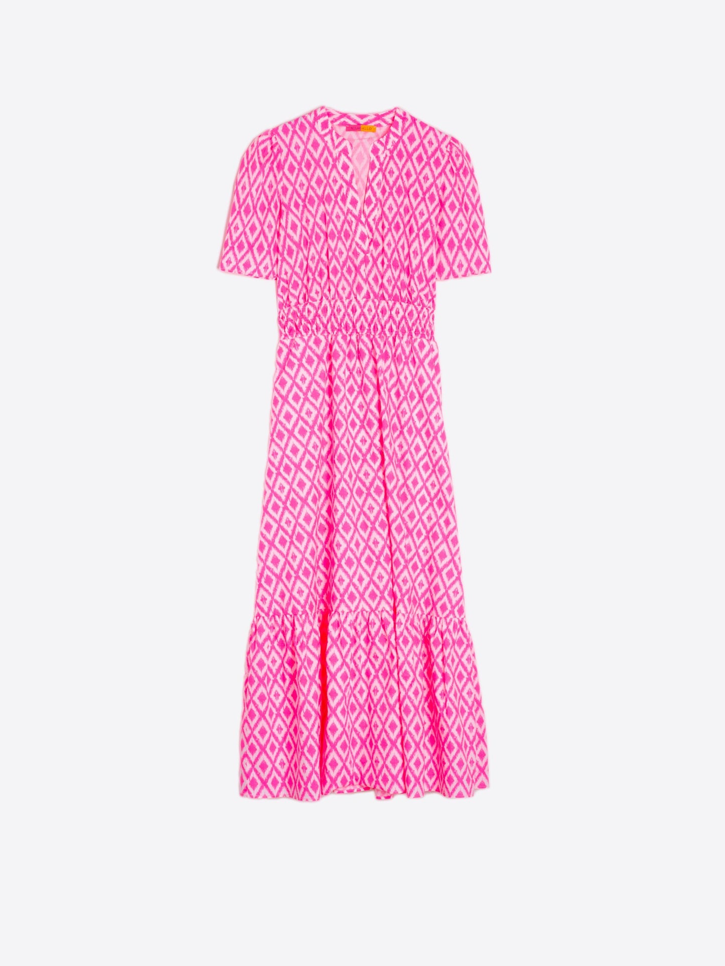 Vilagalo Leila Ikat Dress in Rosa