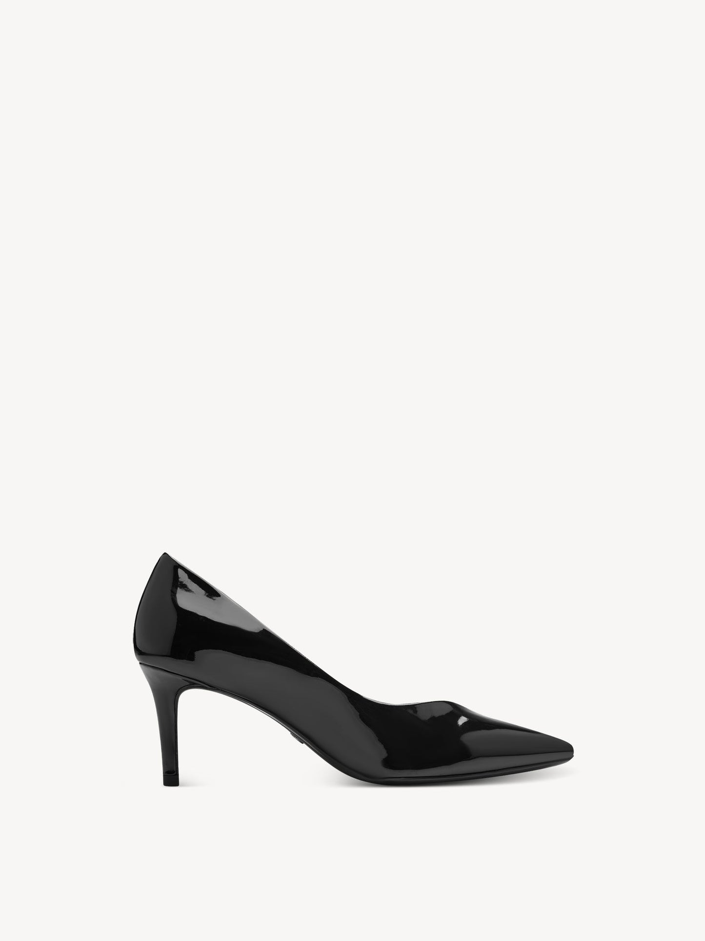 Heeled Court Shoe in Black