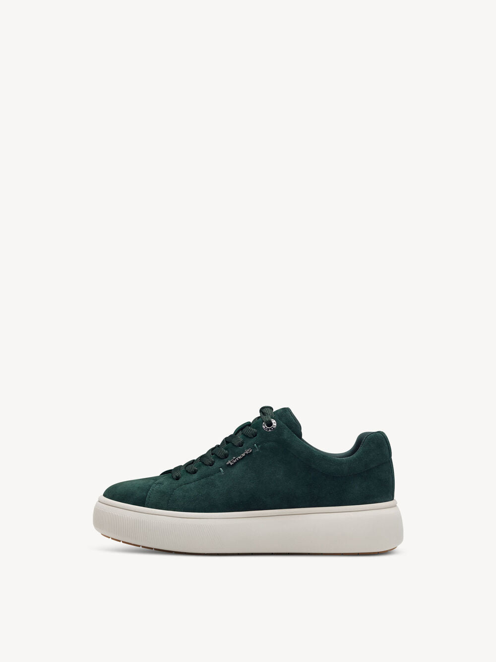 Leather Platform Sneaker in Green