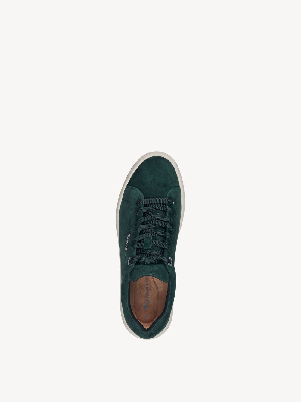 Leather Platform Sneaker in Green