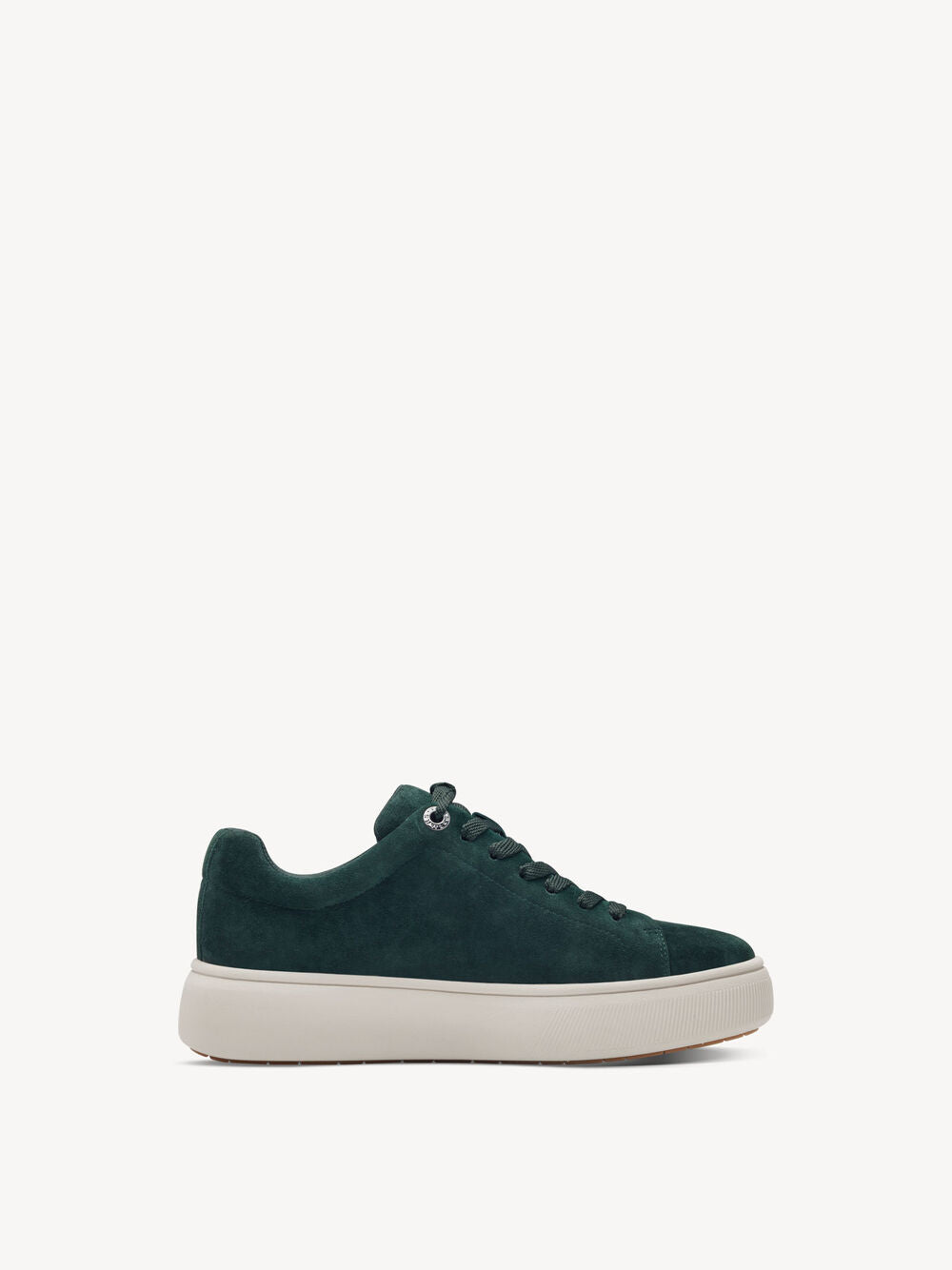 Leather Platform Sneaker in Green