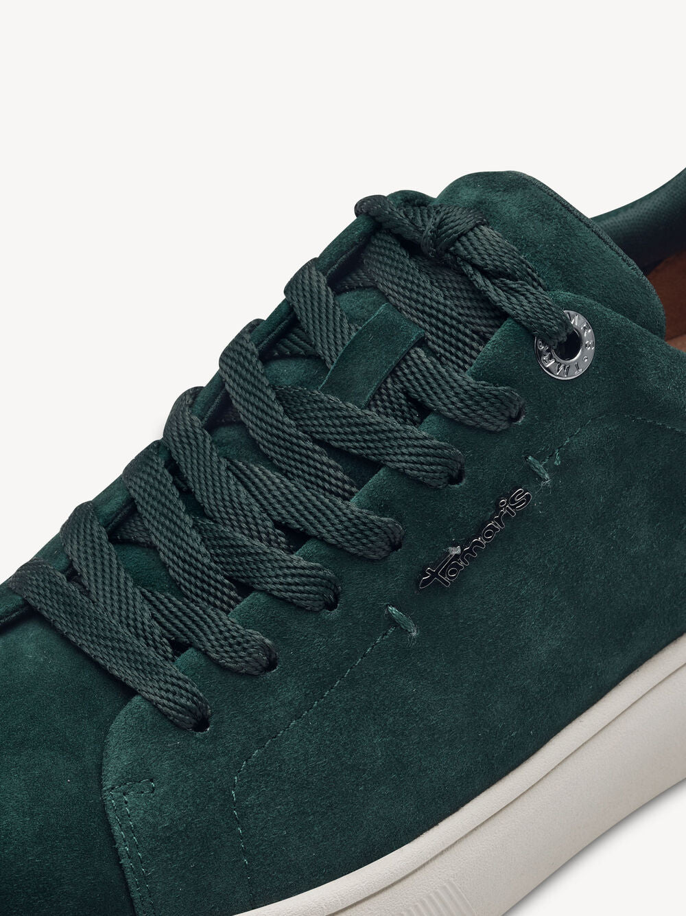 Leather Platform Sneaker in Green