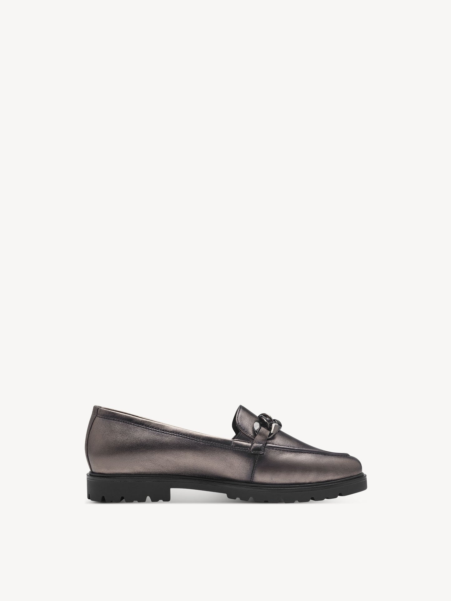 Leather Loafer in Mocca Metallic