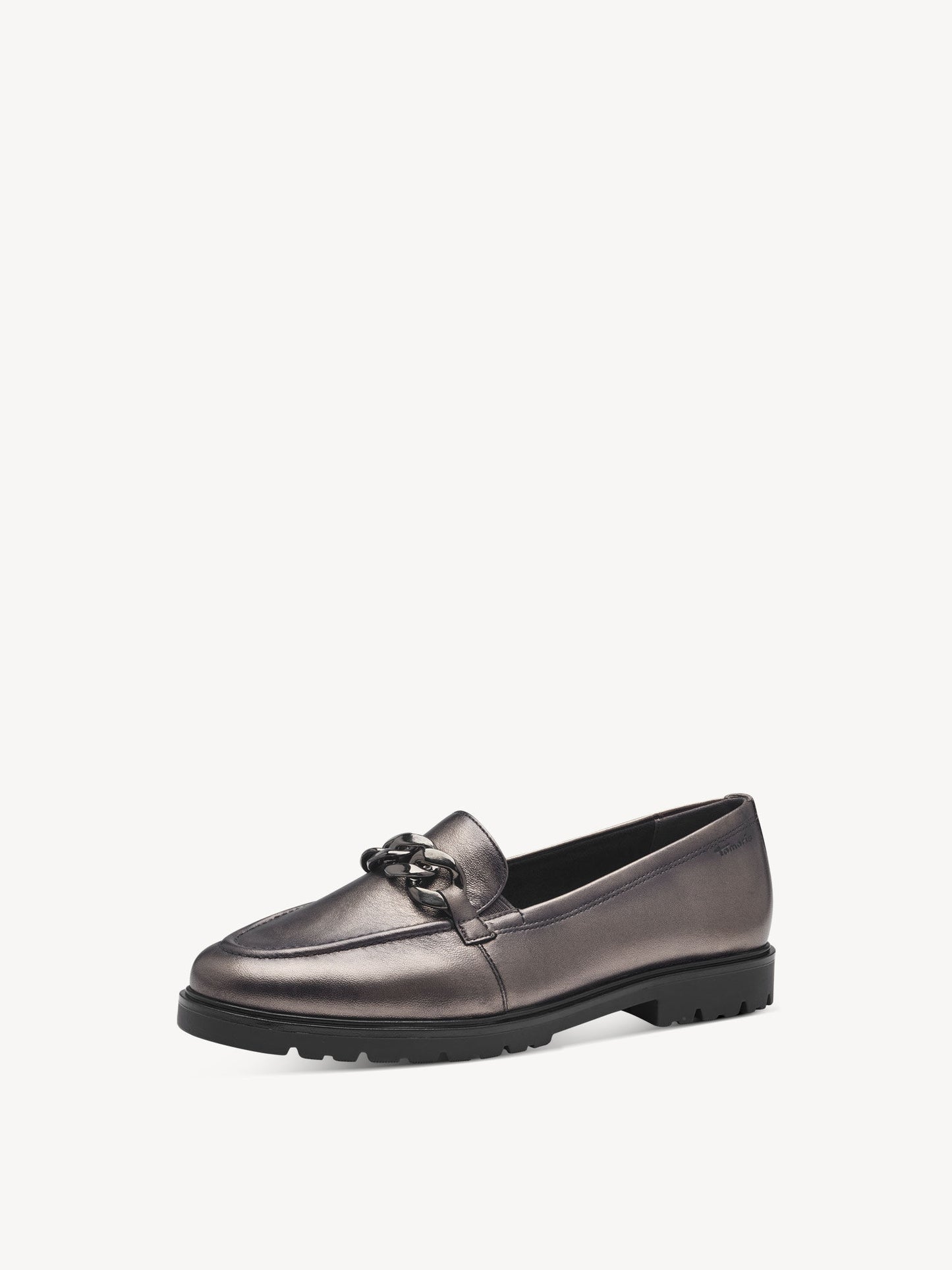 Leather Loafer in Mocca Metallic