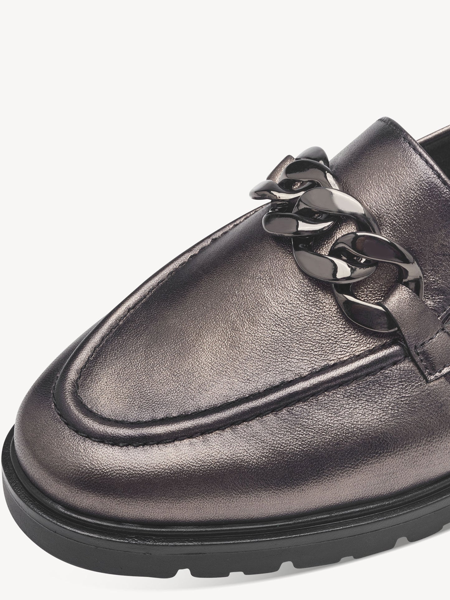 Leather Loafer in Mocca Metallic