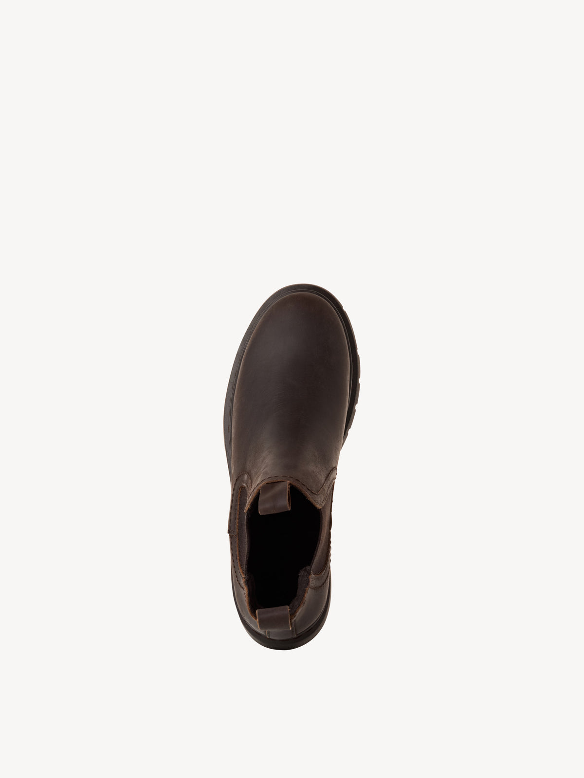 Tamaris Leather Block Heel Chelsea Boots in Brown